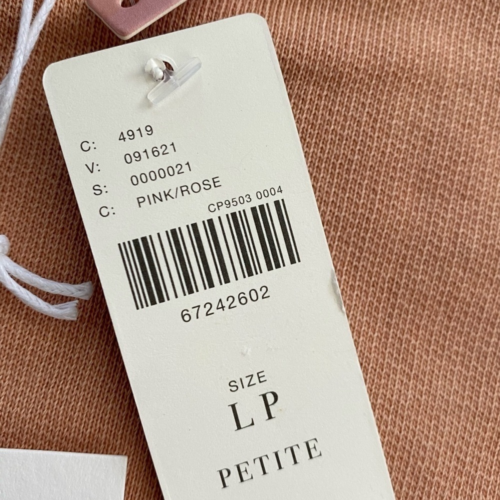 NWT Anthropologie Daily Practice Cropped Short Sleeve Cross Back Large Petite - Picture 4 of 5